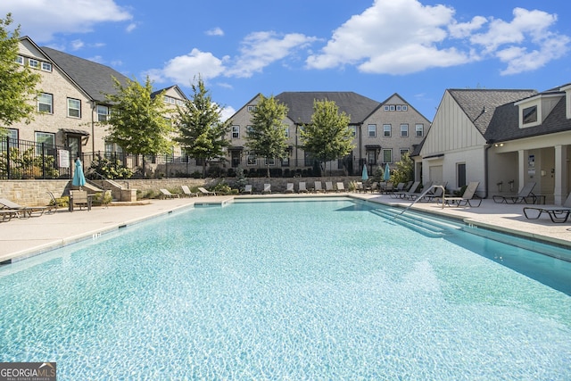 view of pool with a patio area