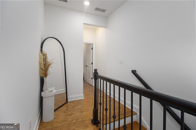 hallway featuring light hardwood / wood-style flooring