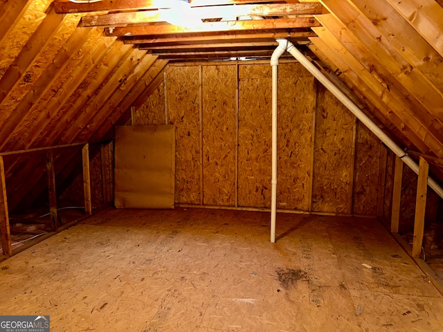 view of attic