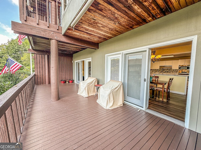 view of wooden terrace