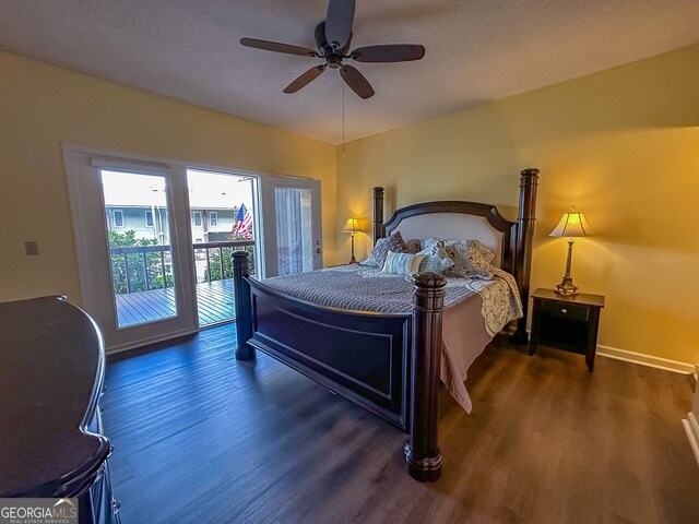 34 Sun Valley Cir Unit 8001, Sky Valley, GA 30537 - bedroom featuring wood finished floors, access to exterior, baseboards, and ceiling fan