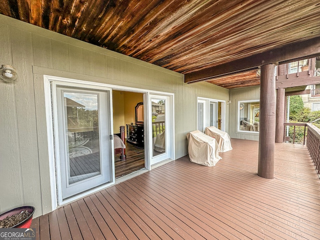 view of wooden deck