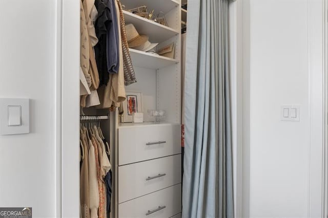 view of closet