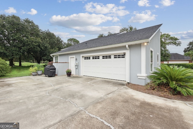 view of home's exterior featuring a garage