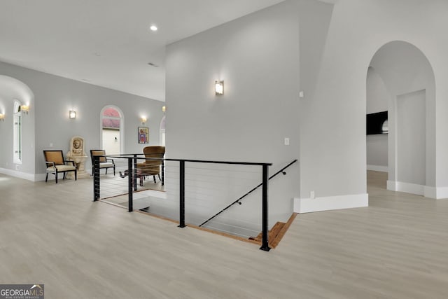 hallway featuring light hardwood / wood-style floors