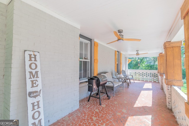 view of patio / terrace with a porch