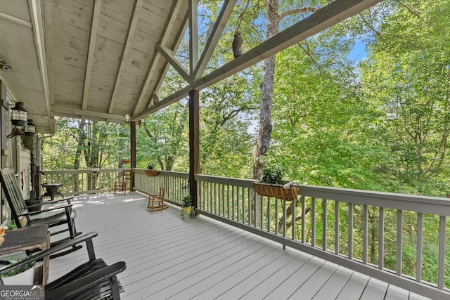 view of wooden deck