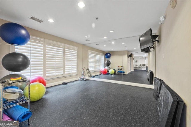 view of workout room