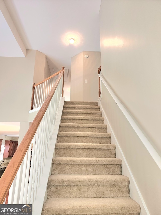 view of stairs