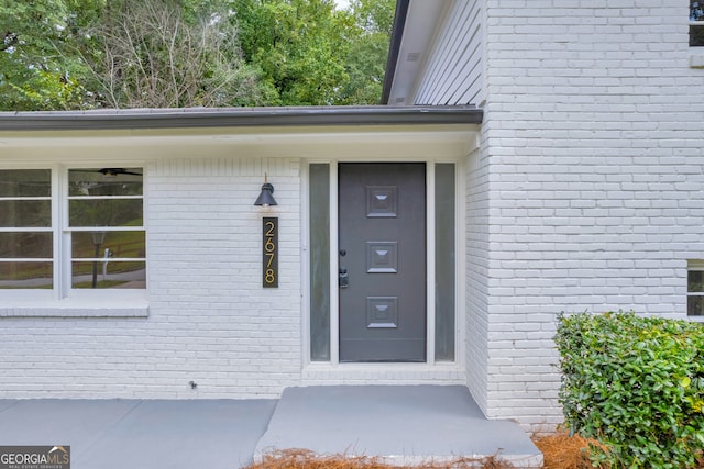 view of doorway to property