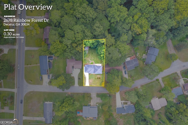 birds eye view of property