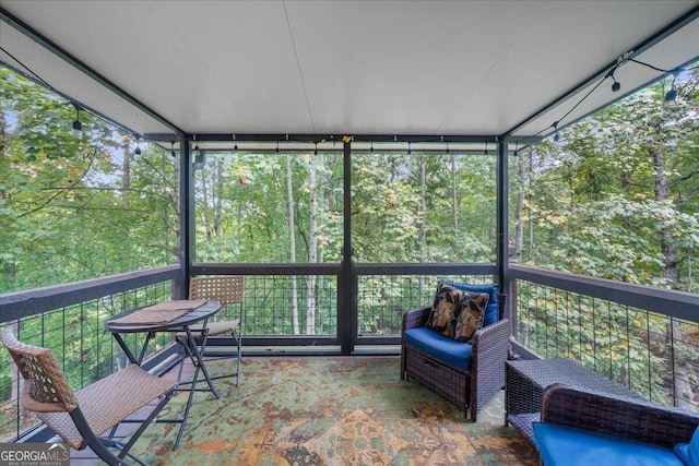 view of sunroom / solarium