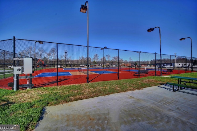 view of tennis court