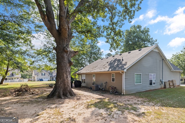 view of property exterior featuring central AC unit