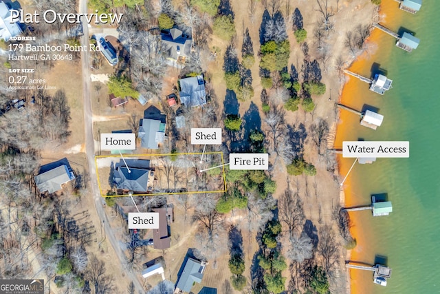 179 Bamboo Pt, Hartwell, GA 30643 - map / location featuring property parcel outlined