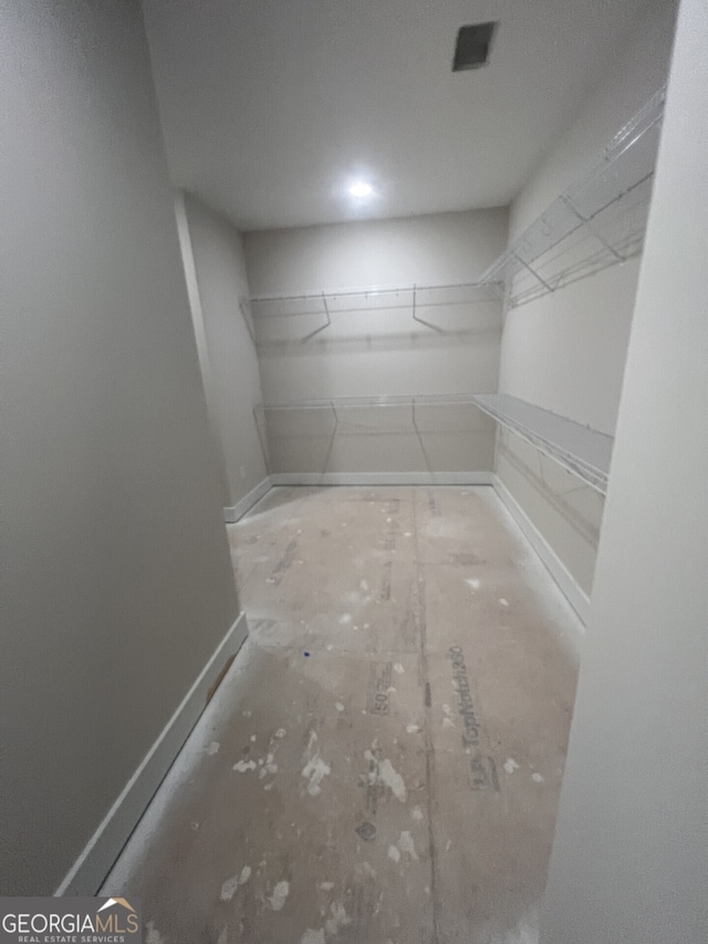 view of walk in closet