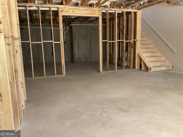 view of basement