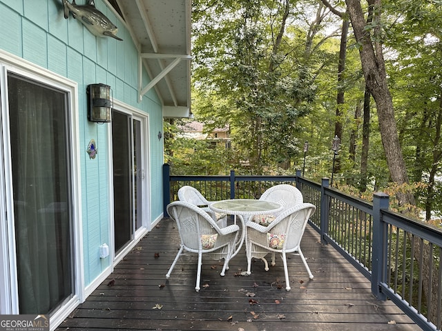 view of wooden terrace