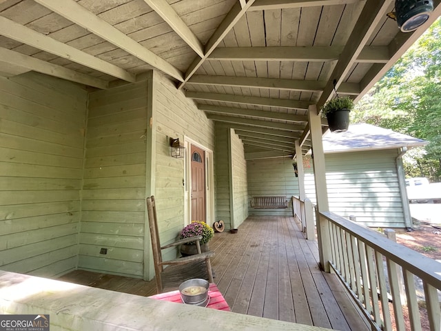 view of wooden deck