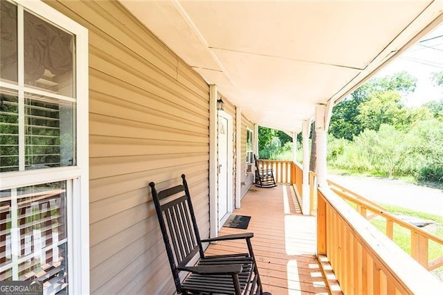 balcony with covered porch