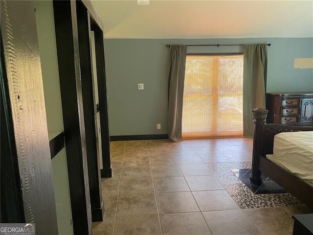 view of tiled bedroom