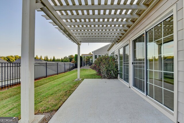 view of patio / terrace with a pergola