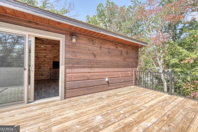 view of wooden deck