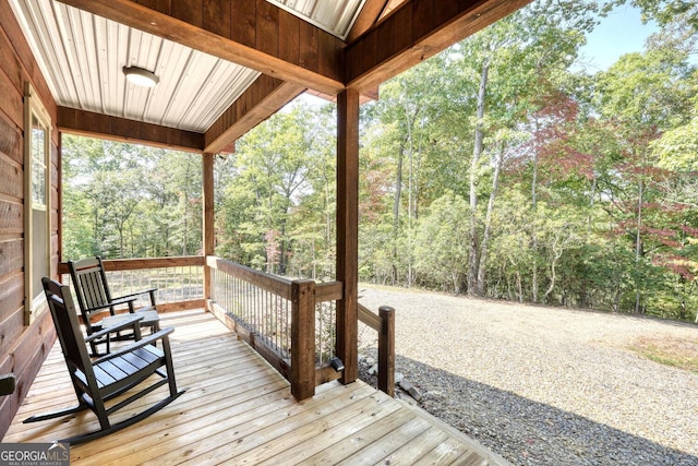 view of wooden terrace