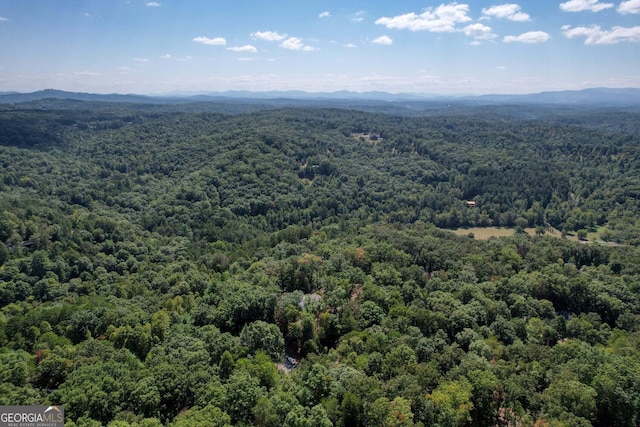 drone / aerial view with a mountain view