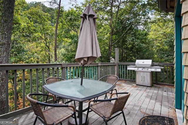 view of wooden terrace