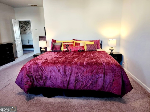 bedroom with carpet floors