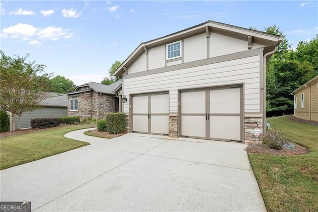 front facade with a front lawn