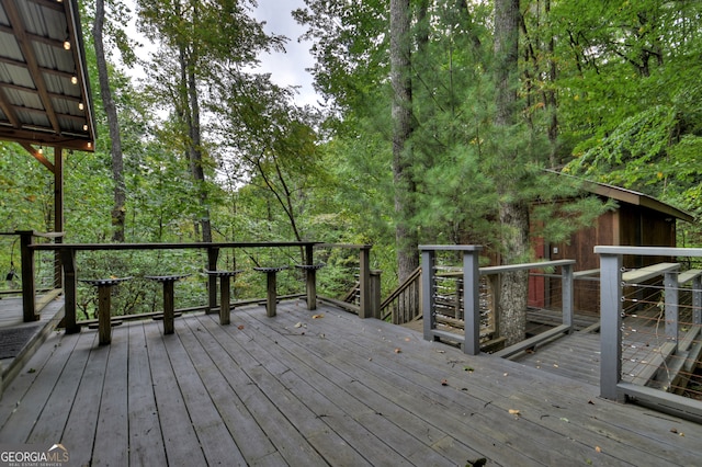 view of wooden terrace