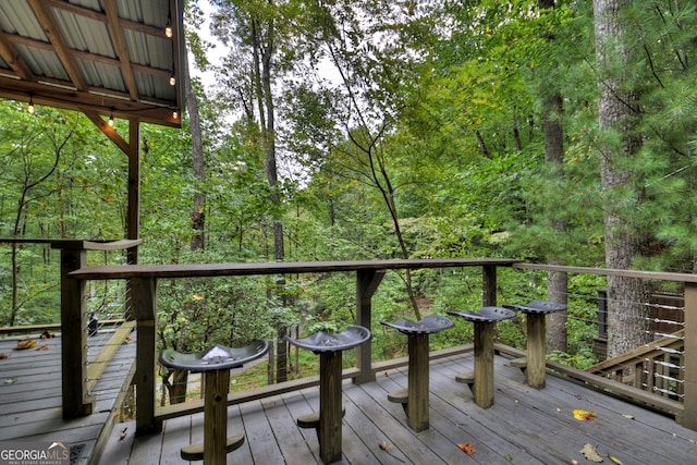 view of wooden deck