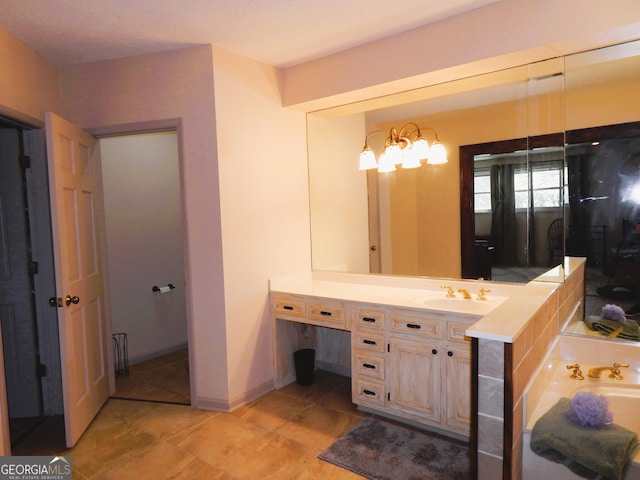 381 Hidden Lakeview Cir, Hiawassee, GA 30546 - bathroom with vanity and tile patterned flooring