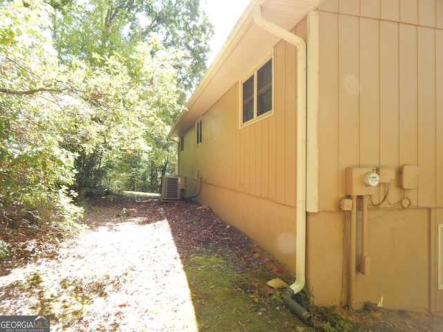 view of home's exterior featuring central AC unit