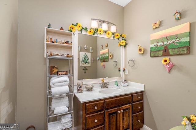 bathroom featuring vanity