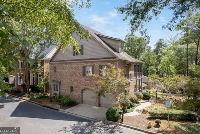 view of home's exterior with a garage