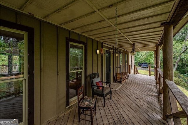 view of wooden deck