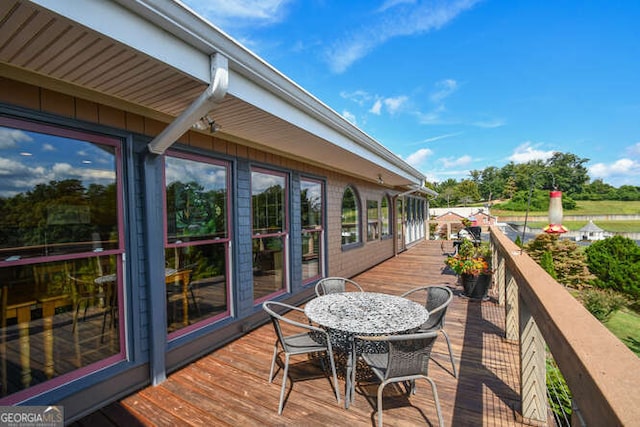 view of wooden deck