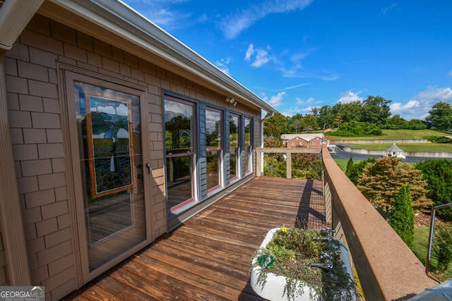 view of wooden deck