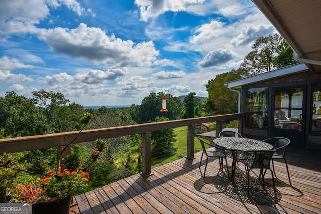 view of wooden terrace