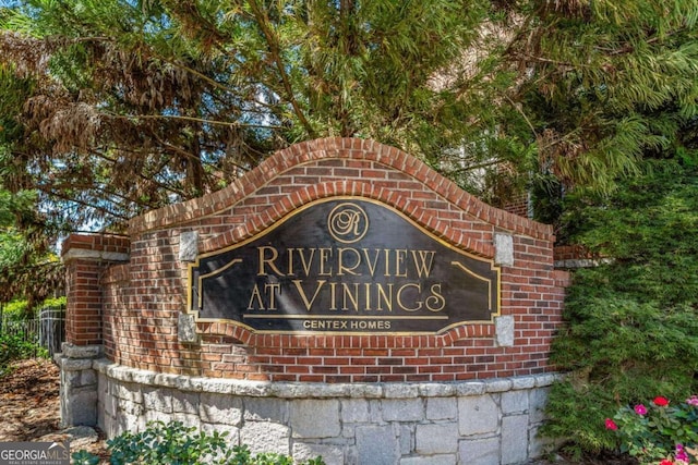 view of community sign