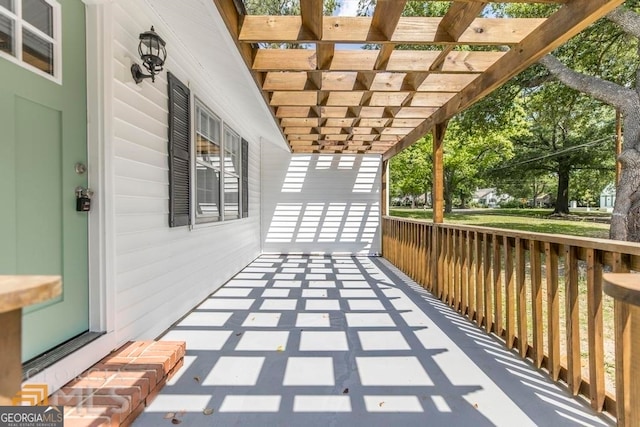 view of patio / terrace with a pergola