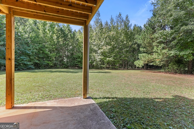 view of yard with a patio