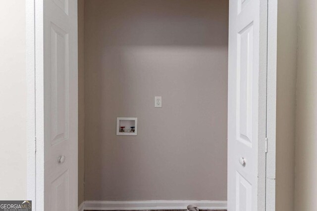 laundry room with hookup for a washing machine