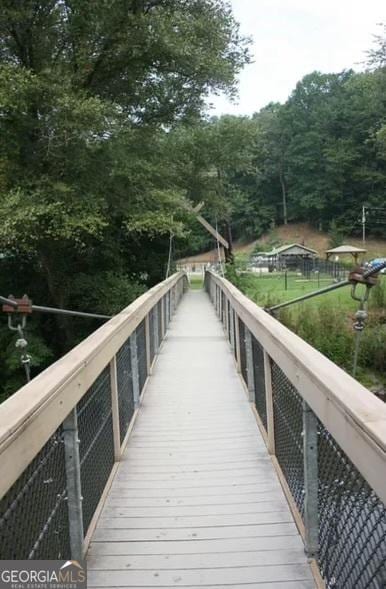 view of dock area