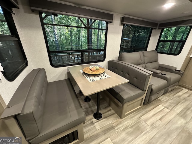 interior space featuring light wood-type flooring