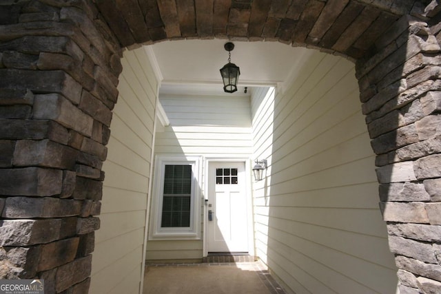 view of doorway to property