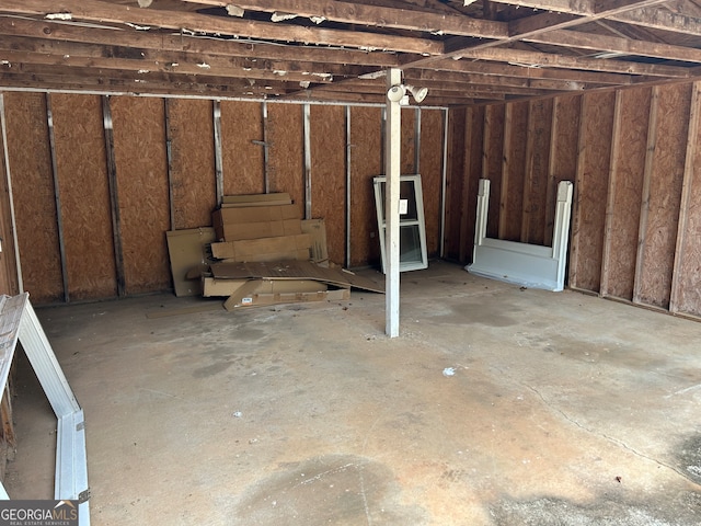 view of basement